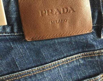 vintage prada authentic tapered cropped denim jeans|Vintage Prada Pants .